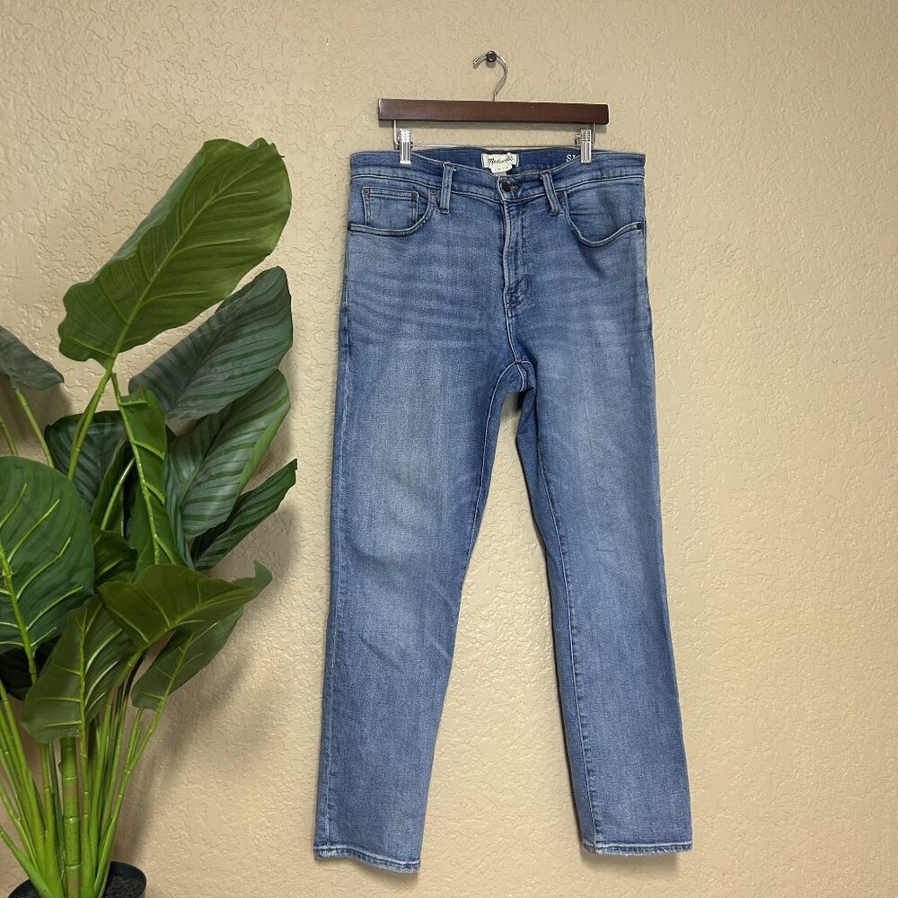 Madewell Mens Athletic Slim Authentic Flex Jeans Bleecker Wash Size 35/32